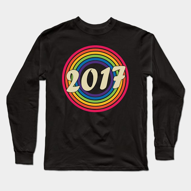2017 - Retro Rainbow Style Long Sleeve T-Shirt by MaydenArt